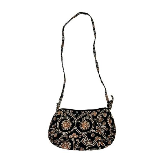 Vera Bradley Shoulder Bag Womens Small Brown Quilted Coffee Latte - Picture 1 of 8